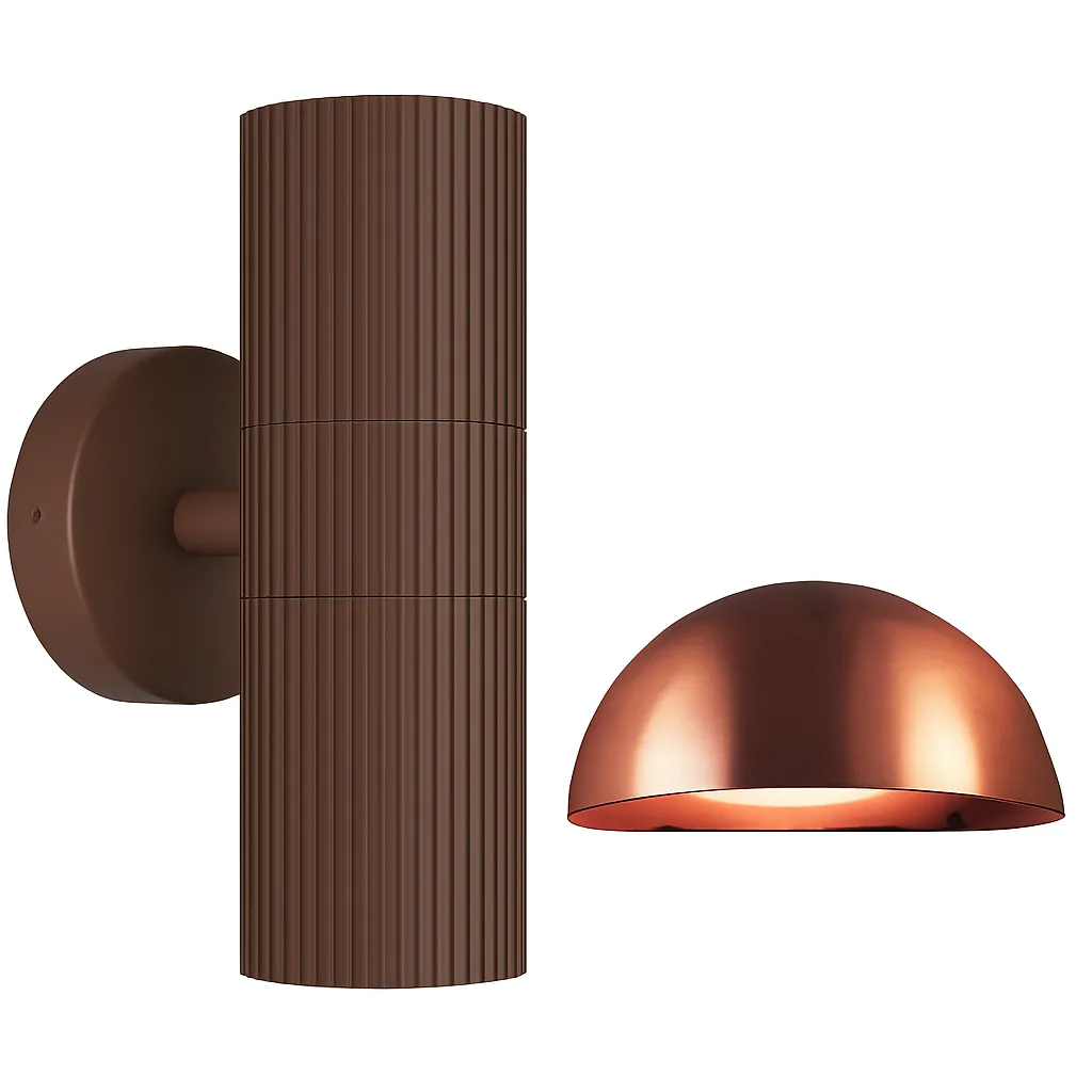 Wandlampen koper