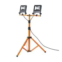 Ledvance LED Floodlight Bouwlamp Driepoot Donker Grijs 2X30W 5400lm 120D - 840 Koel Wit | IP65 - Symmetrisch
