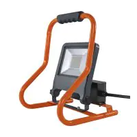 Ledvance LED Floodlight Bouwlamp Donker Grijs 50W 4500lm 110D - 840 Koel Wit | IP54 - 2 Power Outlets - Symmetrisch