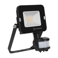 Ledvance LED Floodlight Compact Zwart 10W 1000lm 100D - 840 Koel Wit | IP65 - Symmetrisch - Bewegings- en lichtsensor