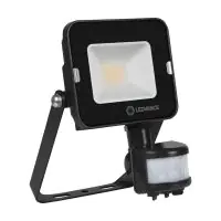 Ledvance LED Floodlight Compact Zwart 10W 1000lm 100D - 840 Koel Wit | IP65 - Symmetrisch - Bewegings- en lichtsensor