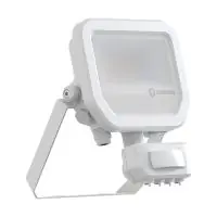 Ledvance LED Floodlight Aluminium Wit 8W 1200lm 100D - 840 Koel Wit | IP65 - Bewegings- En Lichtsensor - Symmetrisch