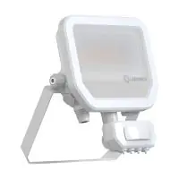 Ledvance LED Floodlight Aluminium Wit 17W 2400lm 100D - 840 Koel Wit | IP65 - Bewegings- En Lichtsensor - Symmetrisch