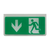 Ansell Dubbelzijdig Bord Pijl Omlaag voor LED Portaal Bulkhead Nooduitgang bord Harrier