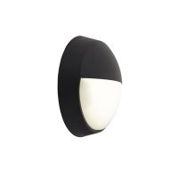 Ansell LED Bulkhead Helder Circulair Ooglid Zwart 12W 1058lm - 830-840-865 CCT | 215mm - IP54 