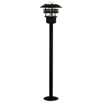 Nordlux Vejers Sokkel Lamp Metaal en Glas Zwart | IP54 - Geschikt voor E27