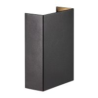 Nordlux Fold 10 Wandlamp Aluminium Zwart Up & Down 5.4W 225lm - 830 Warm Wit
