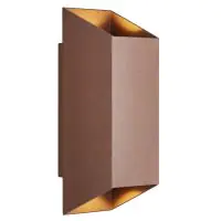 Nordlux Nico Wandlamp Aluminium Roestig Up & Down | IP54 - Geschikt voor 2x GU10