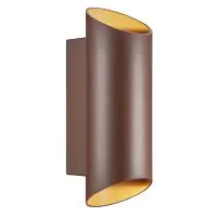 Nordlux Nico Wandlamp Aluminium Roestig Up & Down | IP54 - Geschikt voor 2x GU10