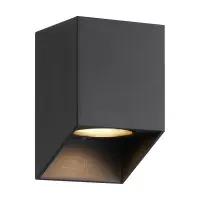 Nordlux Nico Wandlamp Vierkant Aluminium Zwart | Geschikt voor 1x GU10