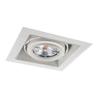 Noxion Inbouw Spot Zonder frame Pro 1x AR111 Kantelbaar Wit | Zaagmaat 164x164mm - G53 Fitting
