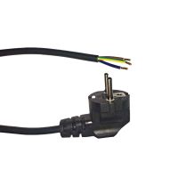 Noxion Power Voedingskabel Zwart - Schuko Europlug + Open uiteinden - 3m - 3 pole 0,75mm2