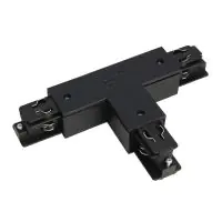 3 Fase T-connector V Aarde Rechts - Zwart