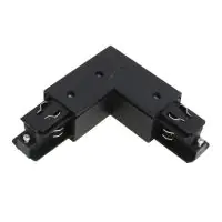 3 Fase Hoek Connector 90d V Aarde Extern - Zwart