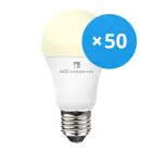 Voordeelpak 50x WiZ Smart LED E27 Peer Mat 9W 806lm - 827 Zeer Warm Wit | Dimbaar - Vervangt 60W