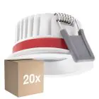 Voordeelpak 20x Ledvance LED  SPOT FIRE RATED Aluminium  8W 720lm 36D - 940 Koel Wit | Zaagmaat 68mm - IP65 - Beste Kleurweergave -  Dimbaar